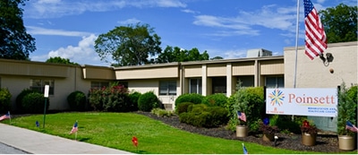 Exterior shot of Poinsett Rehabilitation and Healthcare Center